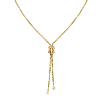 Collana a Y Amen in lega Amen dorata con nodo d'amore MISURA UNICA