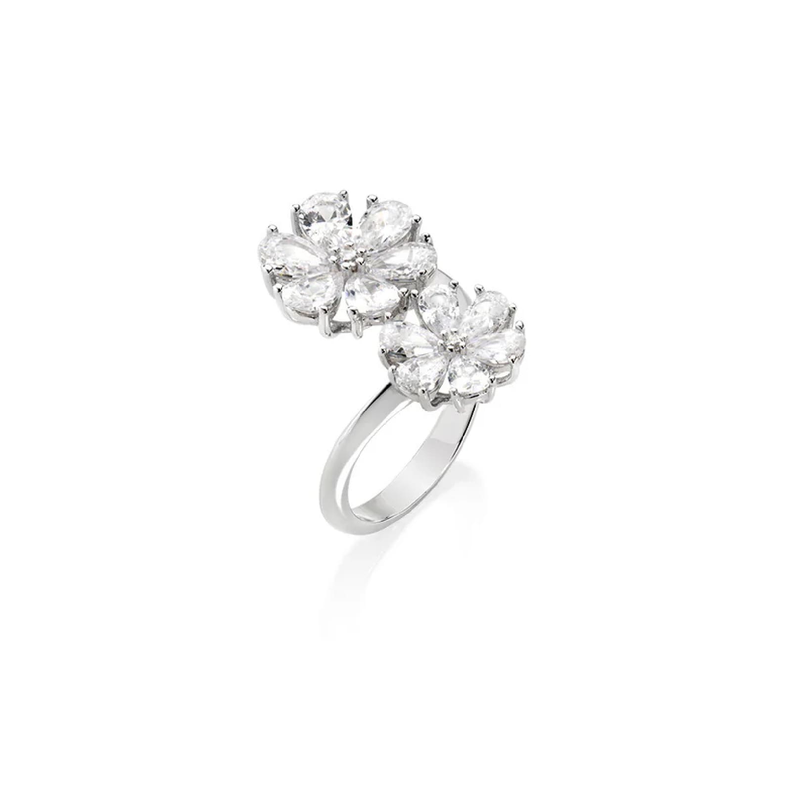 Anello Amen Stardust in argento con margherite di zirconi 14