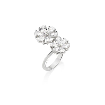 Anello Amen Stardust in argento con margherite di zirconi 14
