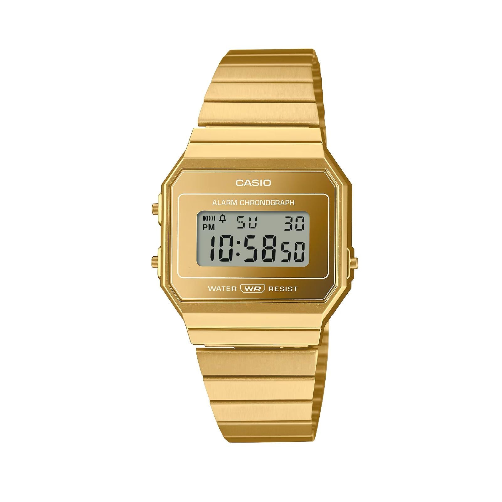 Orologio digitale Casio Vintage unisex in acciaio con pvd oro A700WEVG-9AEF-1
