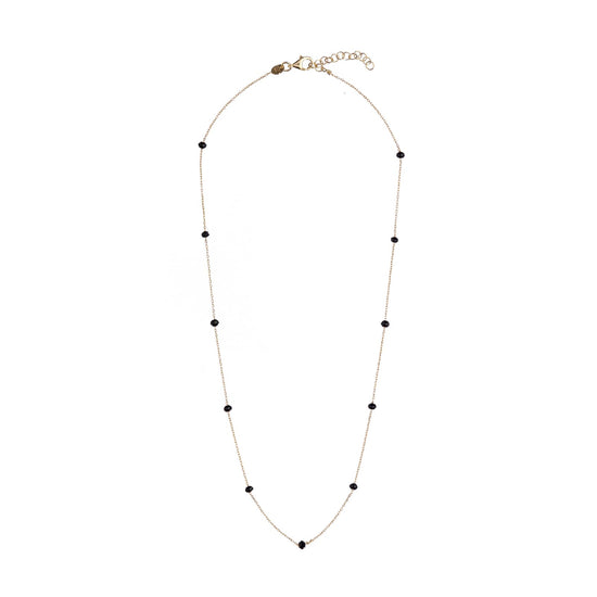 Collana girocollo Alisia in argento dorato cristalli rosario MISURA UNICA