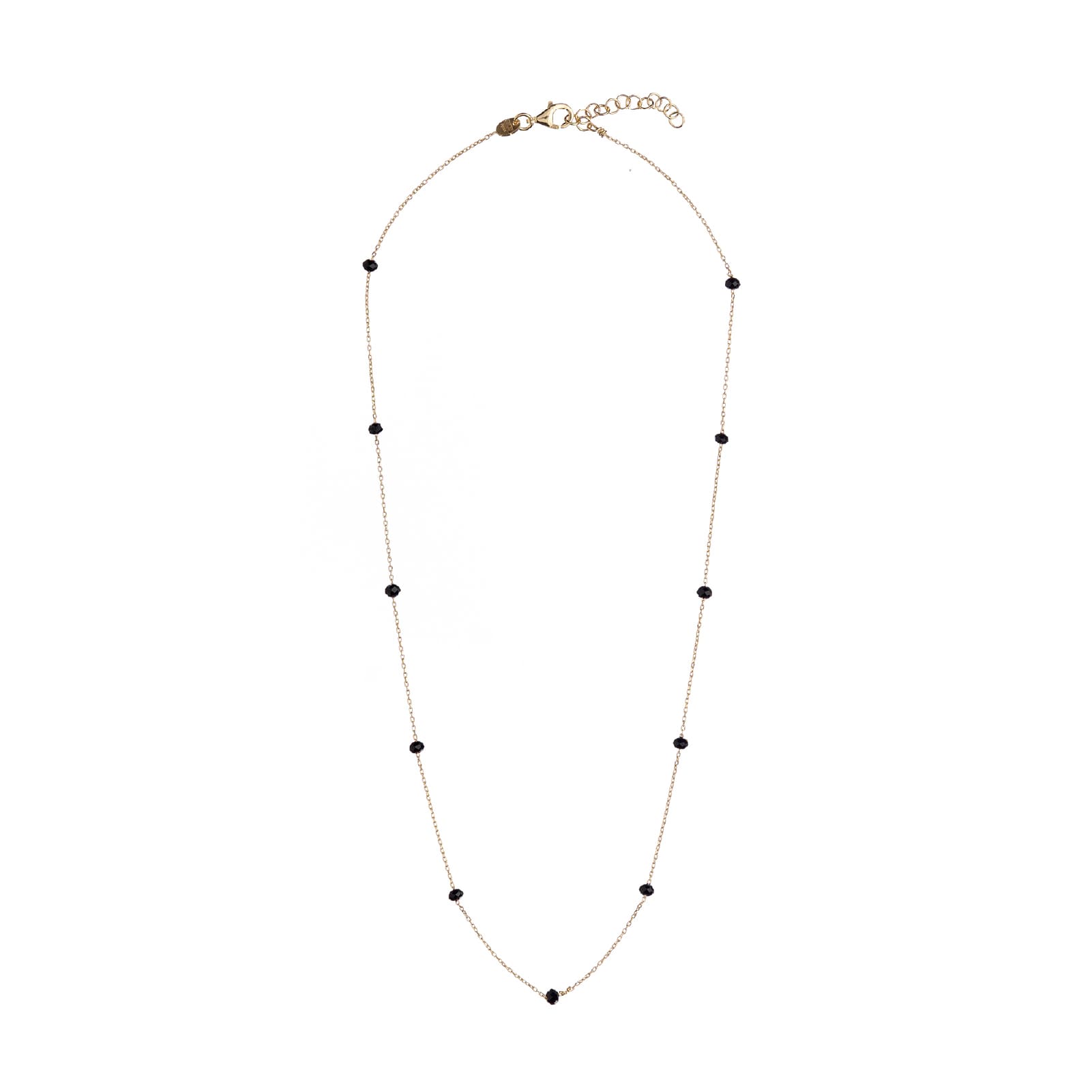 Collana girocollo Alisia in argento dorato cristalli rosario MISURA UNICA