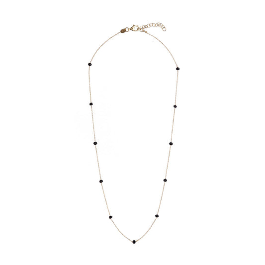 Collana girocollo Alisia in argento dorato cristalli rosario MISURA UNICA