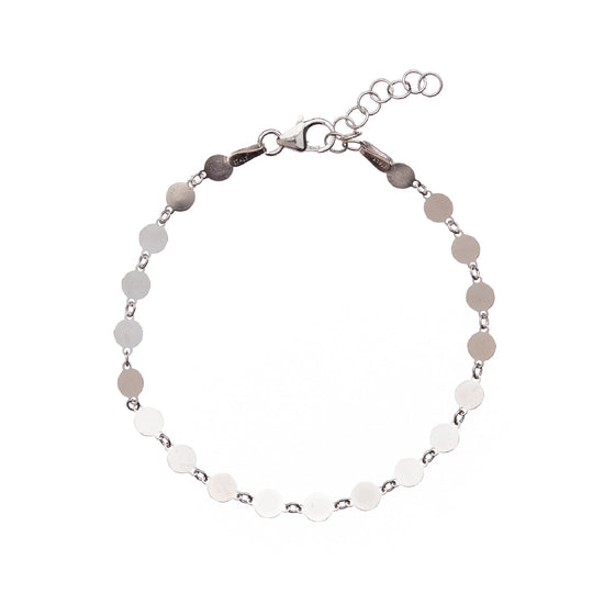 Bracciale catena Alisia in argento con tondini pieni 18,5 cm