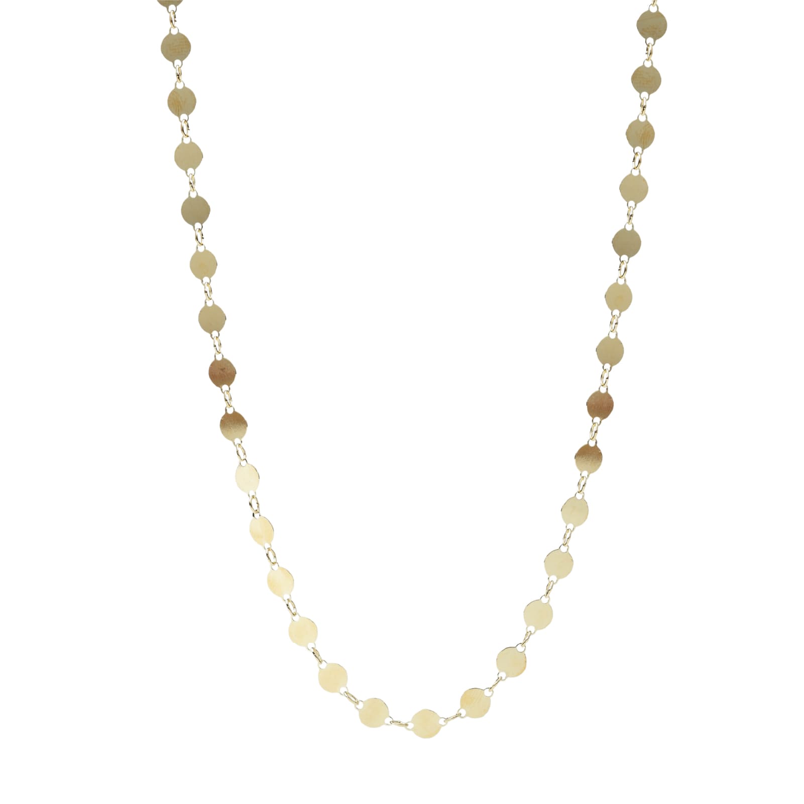 Collana catena Alisia in argento dorato con tondini pieni corta MISURA UNICA
