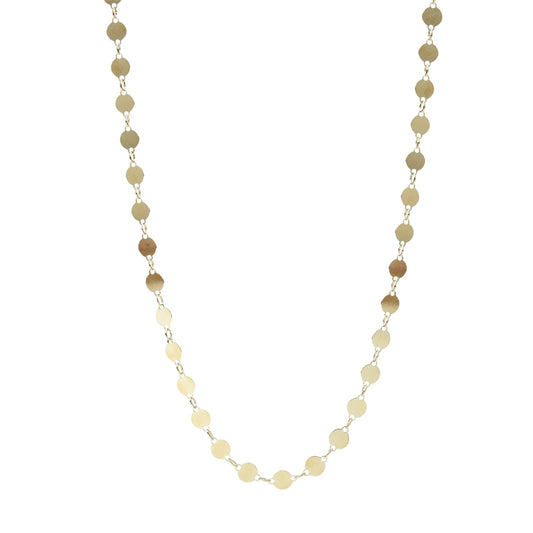 Collana catena Alisia in argento dorato con tondini pieni corta MISURA UNICA