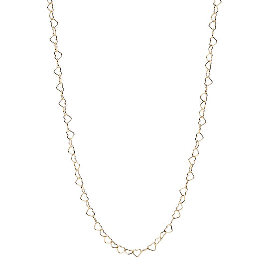 Collana girocollo Alisia in argento dorato con cuori MISURA UNICA