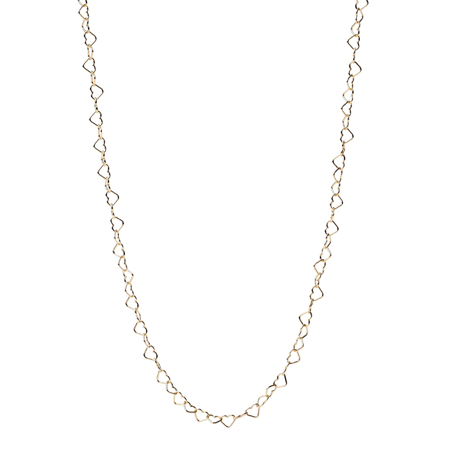 Collana girocollo Alisia in argento dorato con cuori MISURA UNICA