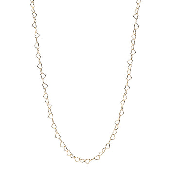 Collana girocollo Alisia in argento dorato con cuori MISURA UNICA