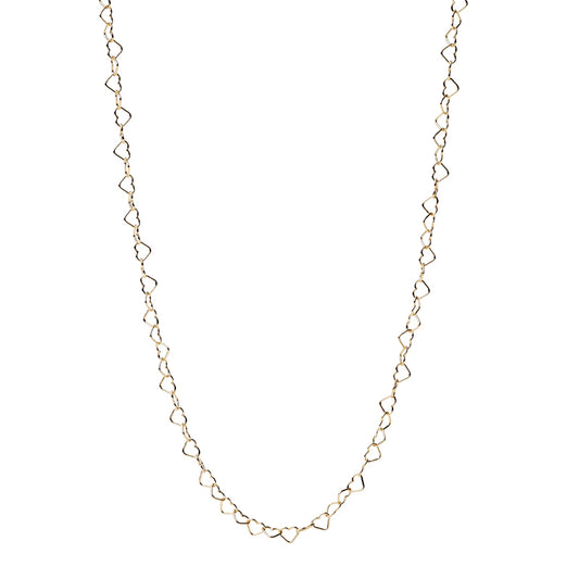 Collana girocollo Alisia in argento dorato con cuori MISURA UNICA