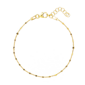 Cavigliera da donna Alisia in argento dorato con cubetti