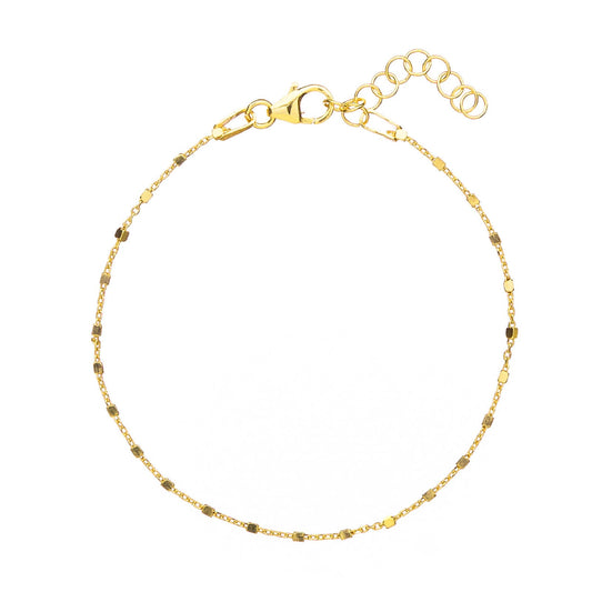 Cavigliera da donna Alisia in argento dorato con cubetti