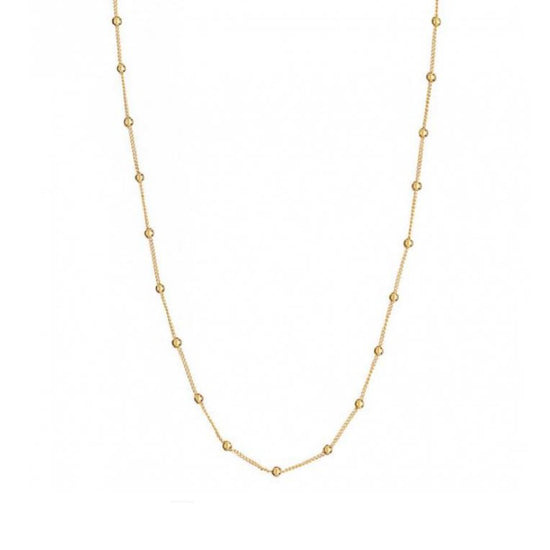 Collana lunga da donna Alisia in argento oro con sferette