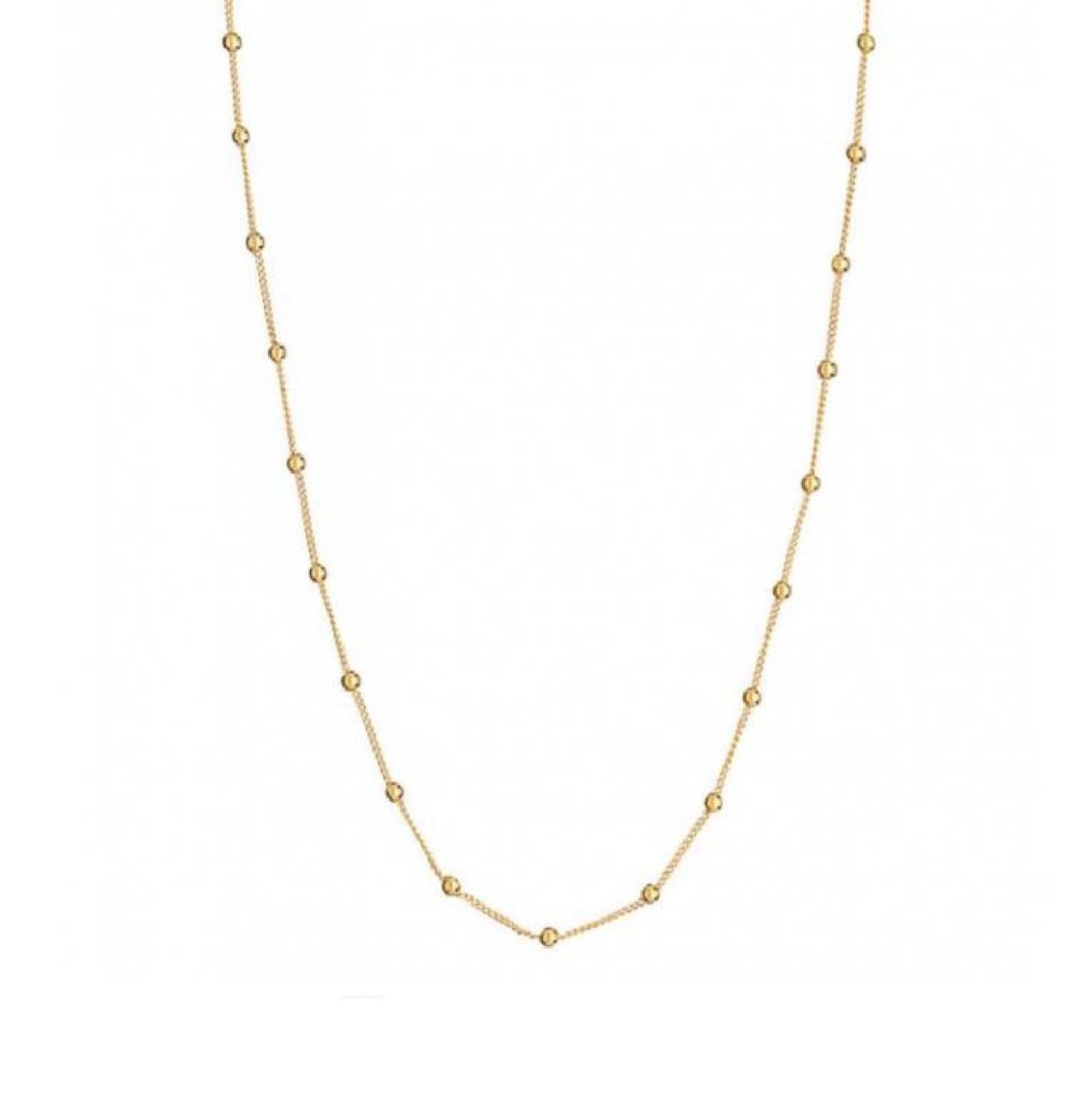 Collana lunga da donna Alisia in argento oro con sferette