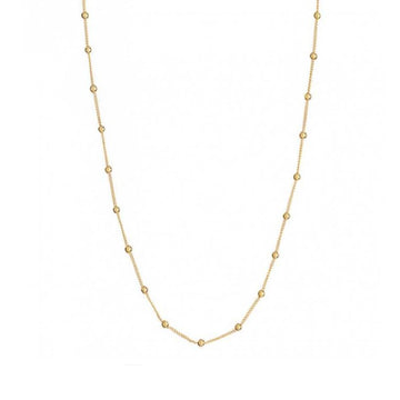 Collana lunga da donna Alisia in argento oro con sferette