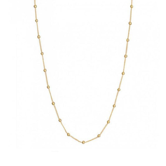 Collana lunga da donna Alisia in argento oro con sferette
