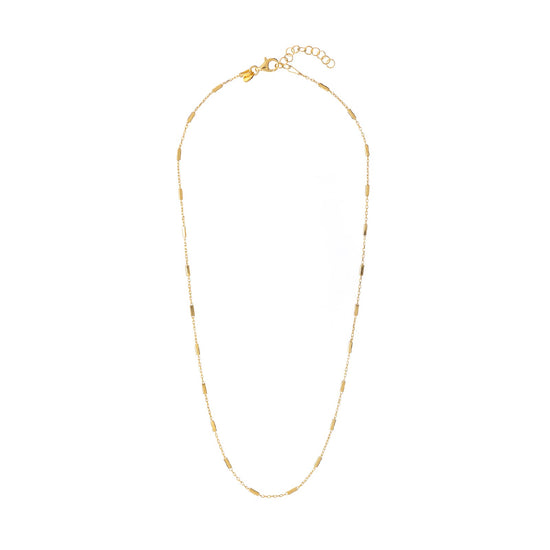 Collana girocollo Alisia argento dorato con decoro a tubetti MISURA UNICA