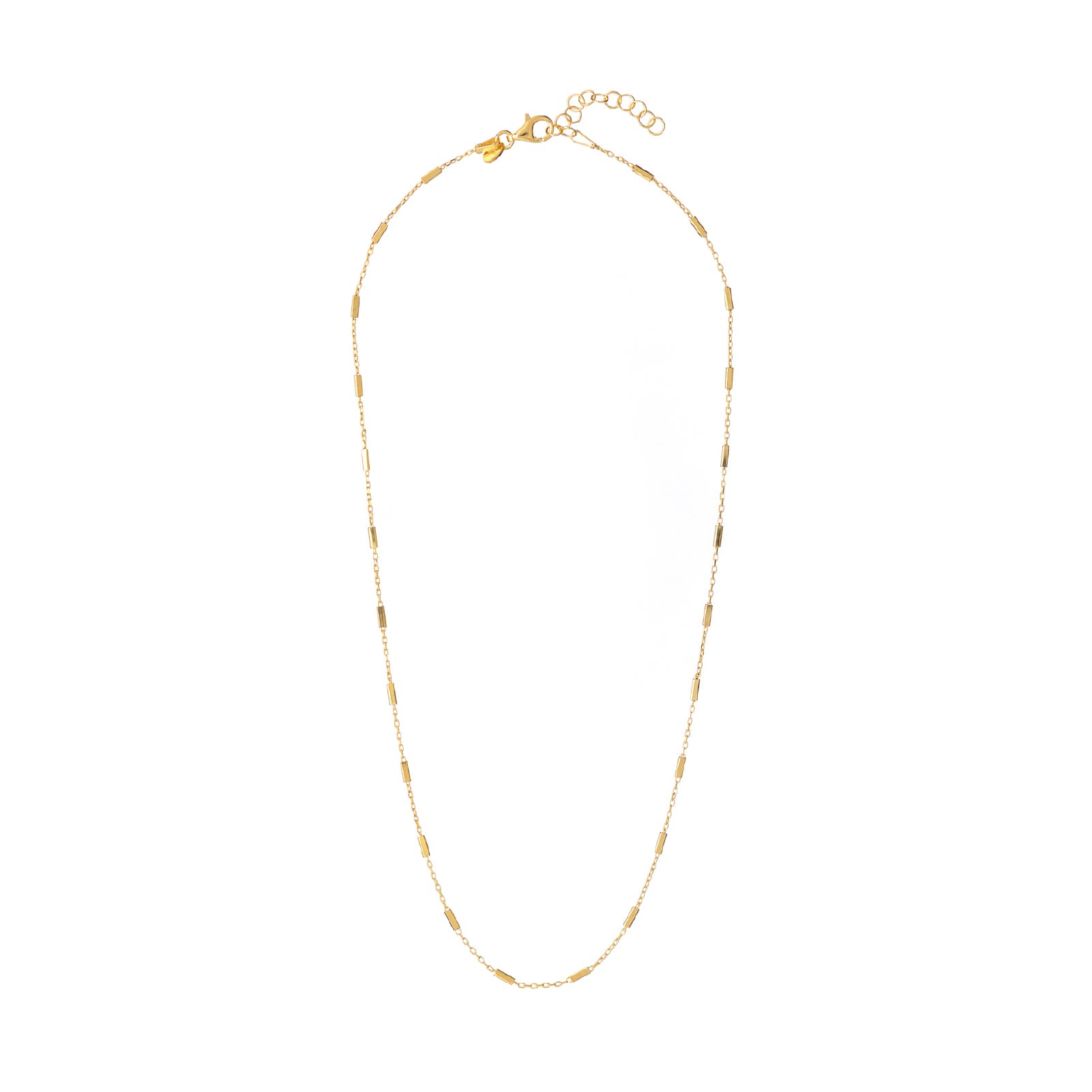 Collana girocollo Alisia argento dorato con decoro a tubetti MISURA UNICA