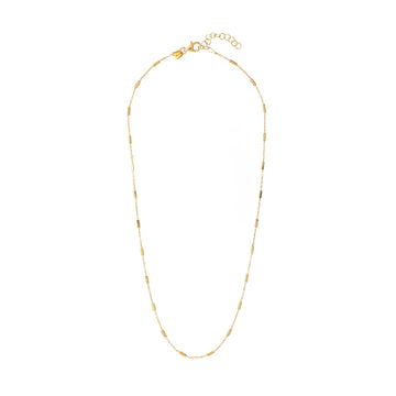 Collana girocollo Alisia argento dorato con decoro a tubetti MISURA UNICA