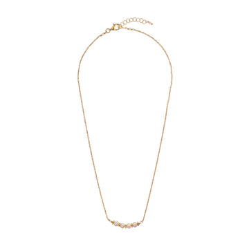 Collana Alisia in argento dorato con perle bianche e fioretti MISURA UNICA