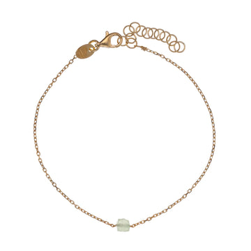 Bracciale Alisia argento dorato e pietra avventurina quadrata Regolabile 15,5-18,5 cm