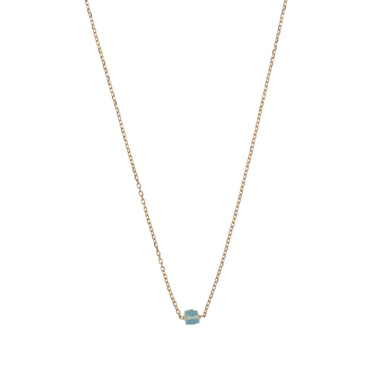 Collana donna Alisia in argento dorato con pietra apatite MISURA UNICA
