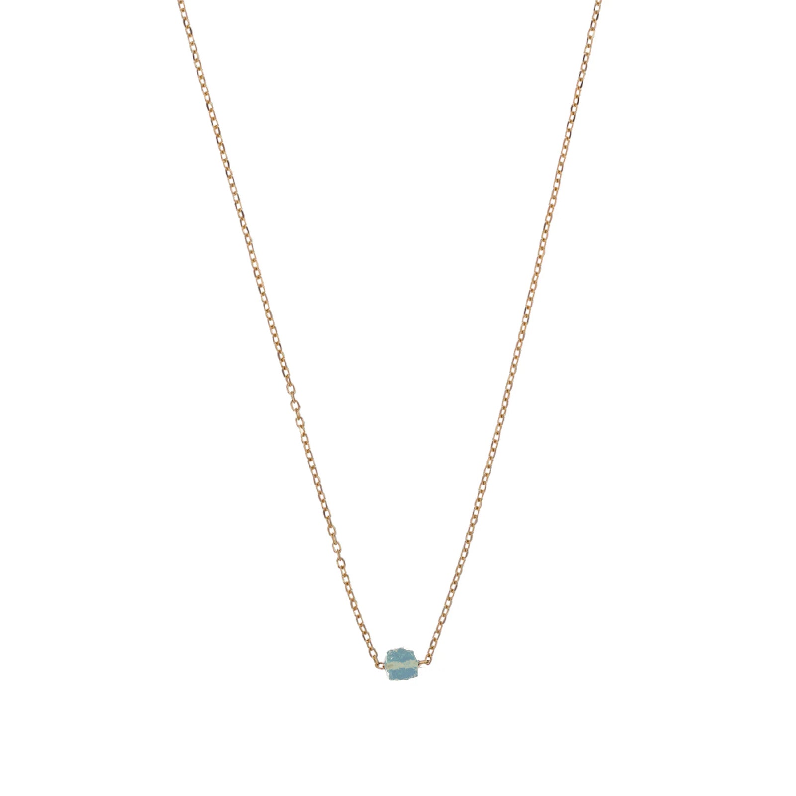 Collana donna Alisia in argento dorato con pietra apatite MISURA UNICA