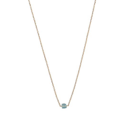 Collana donna Alisia in argento dorato con pietra apatite MISURA UNICA