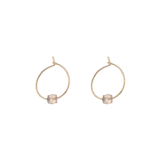 Orecchini donna Alisia in argento dorato con opale rosa MISURA UNICA