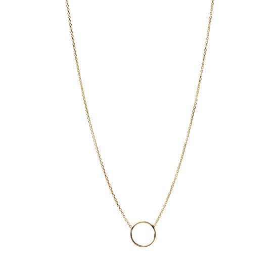 Collana girocollo Alisia in argento dorato con cerchio centrale MISURA UNICA