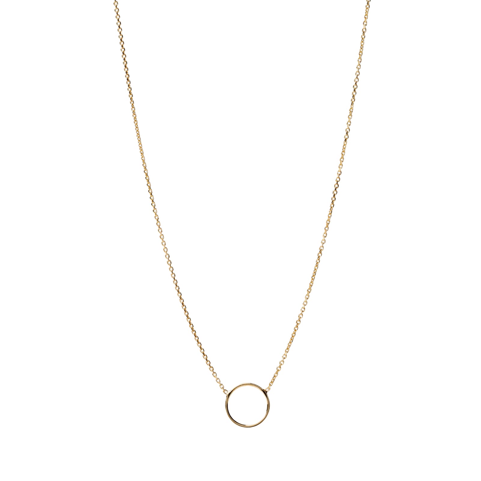 Collana girocollo Alisia in argento dorato con cerchio centrale MISURA UNICA