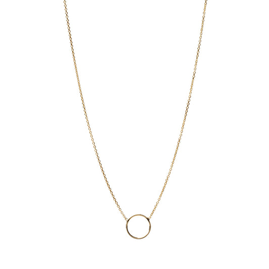 Collana girocollo Alisia in argento dorato con cerchio centrale MISURA UNICA