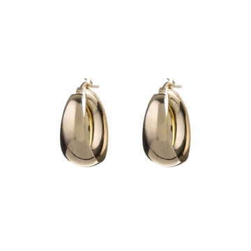 Orecchini Alisia ovali piccoli in argento dorato lucido MISURA UNICA