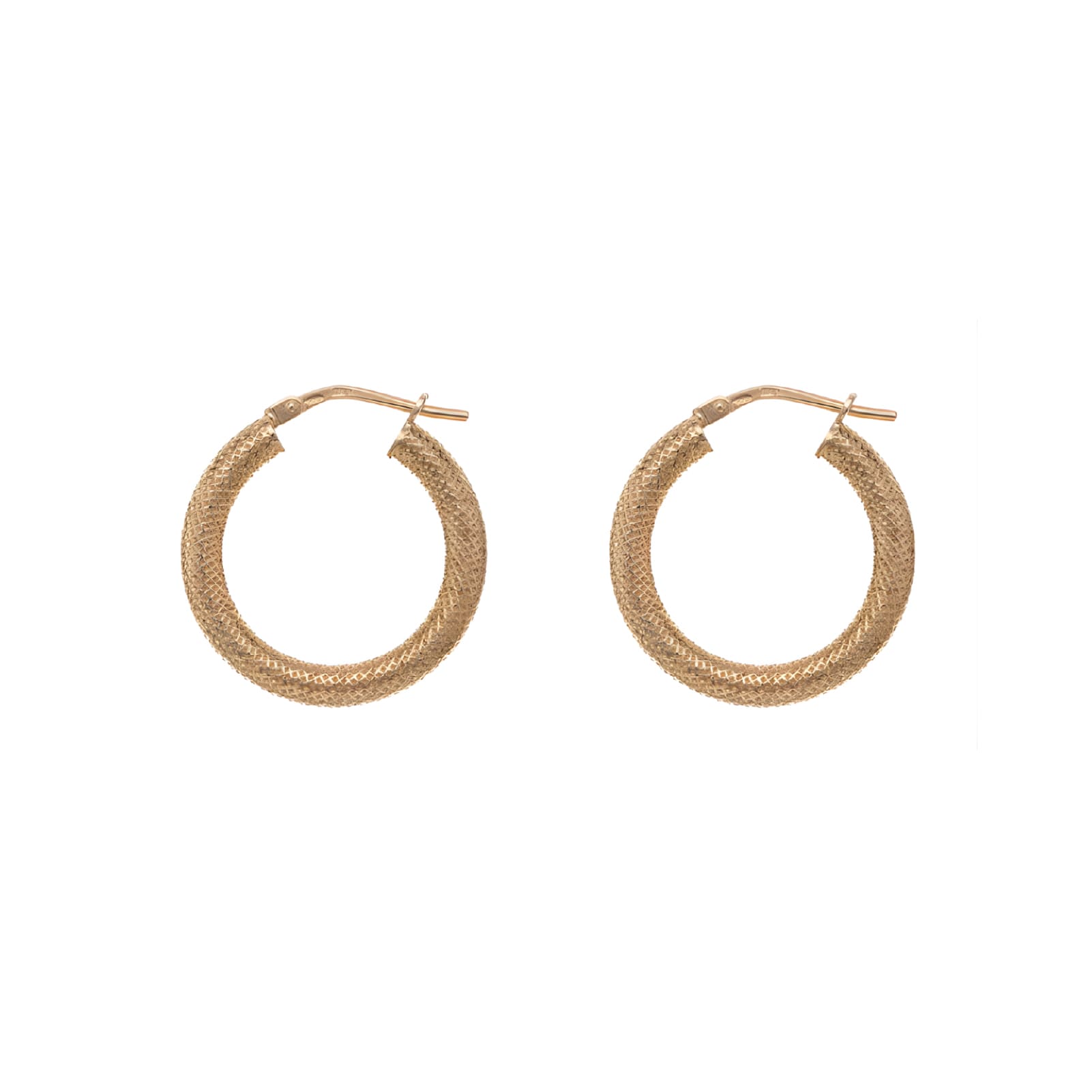 Orecchini a cerchio grandi Alisia in argento dorato lavorati MISURA UNICA