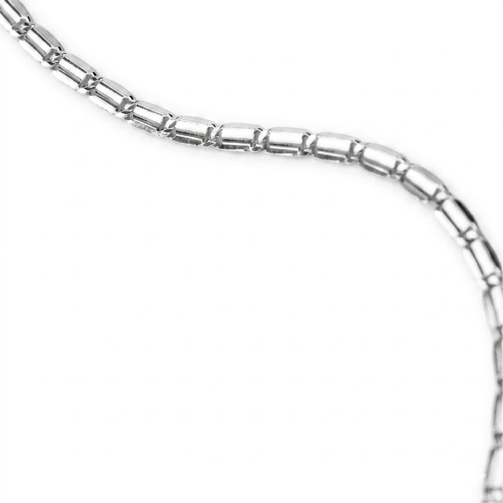 Collana girocollo Alisia in argento con catena sottile ovale MISURA UNICA