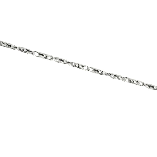 Bracciale catena Alisia in argento con tubicini diamantati 18,5 cm