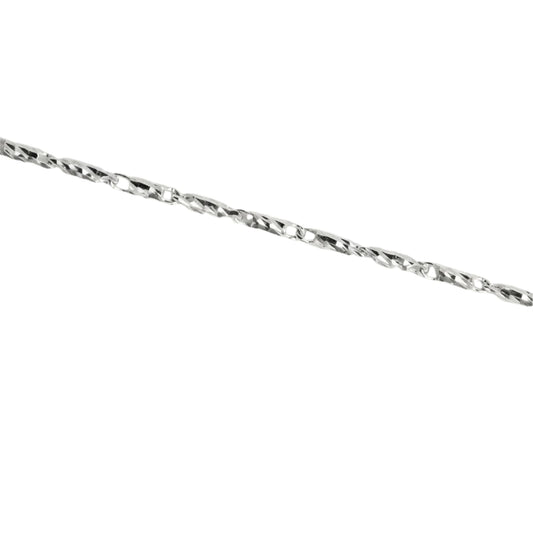 Bracciale catena Alisia in argento con tubicini diamantati 18,5 cm