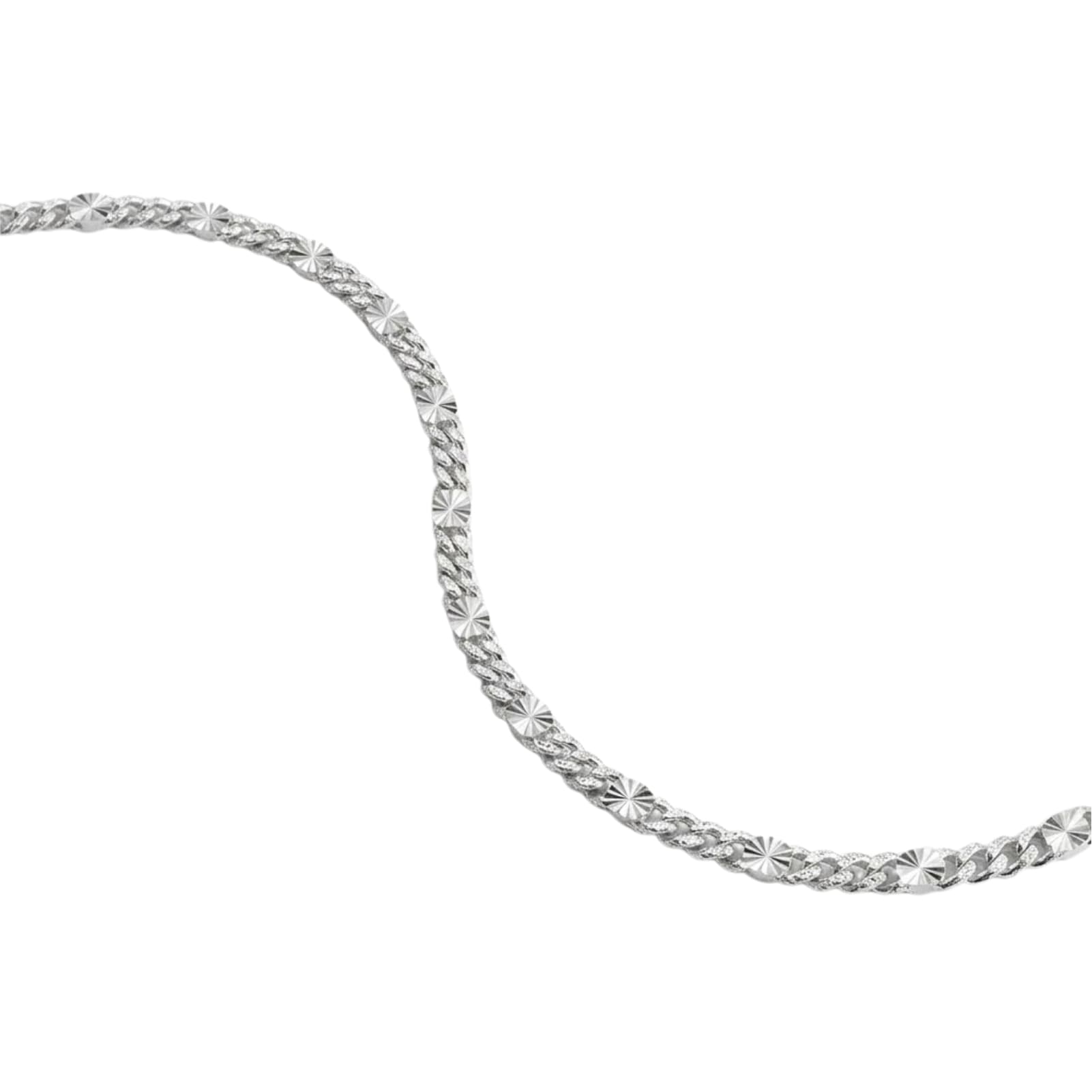 Collana Alisia in argento con catena grumetta diamantata MISURA UNICA