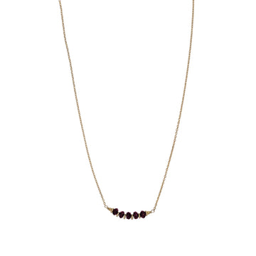 Collana Alisia in argento dorato con rondelle di granato MISURA UNICA
