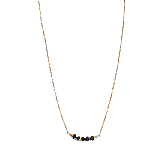 Collana Alisia in argento dorato con rondelle di spinello MISURA UNICA