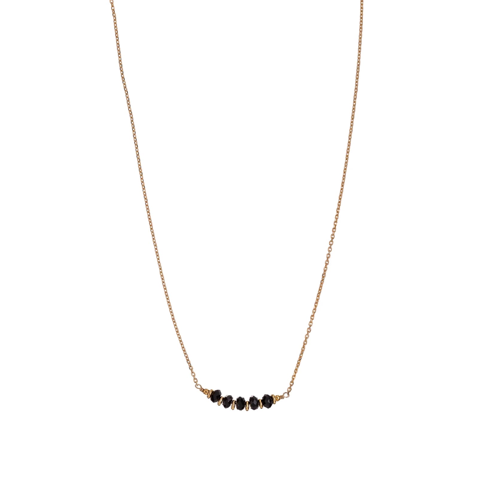 Collana Alisia in argento dorato con rondelle di spinello MISURA UNICA