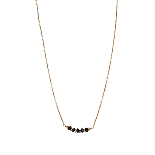 Collana Alisia in argento dorato con rondelle di spinello MISURA UNICA