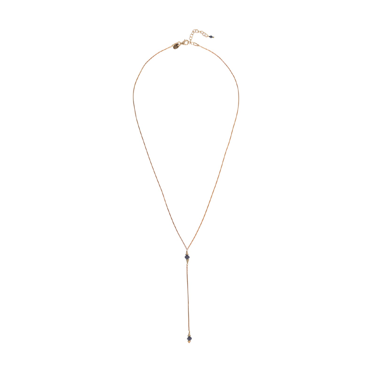 Collana Y Alisia argento dorato rondelle di spinello pendenti MISURA UNICA