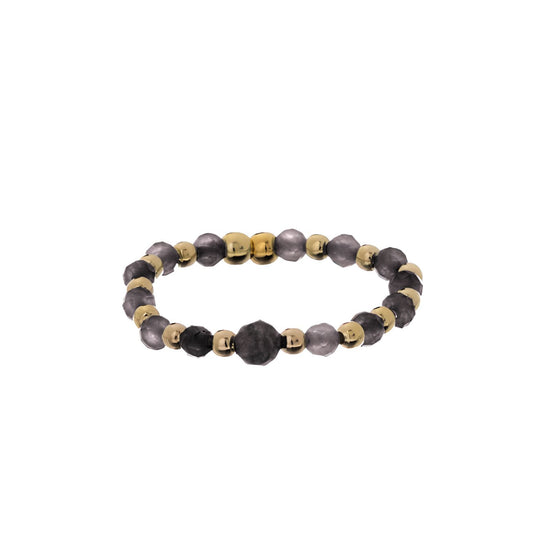 Anello Alisia sfere in argento dorato e pietre di spinello 17