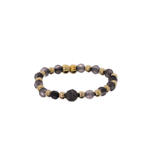 Anello Alisia sfere in argento dorato e pietre di spinello 17