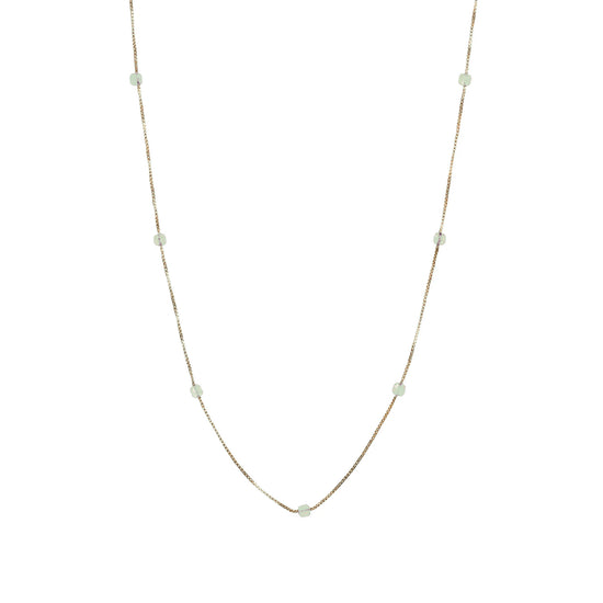 Collana donna Alisia in argento dorato pietre avventurina MISURA UNICA