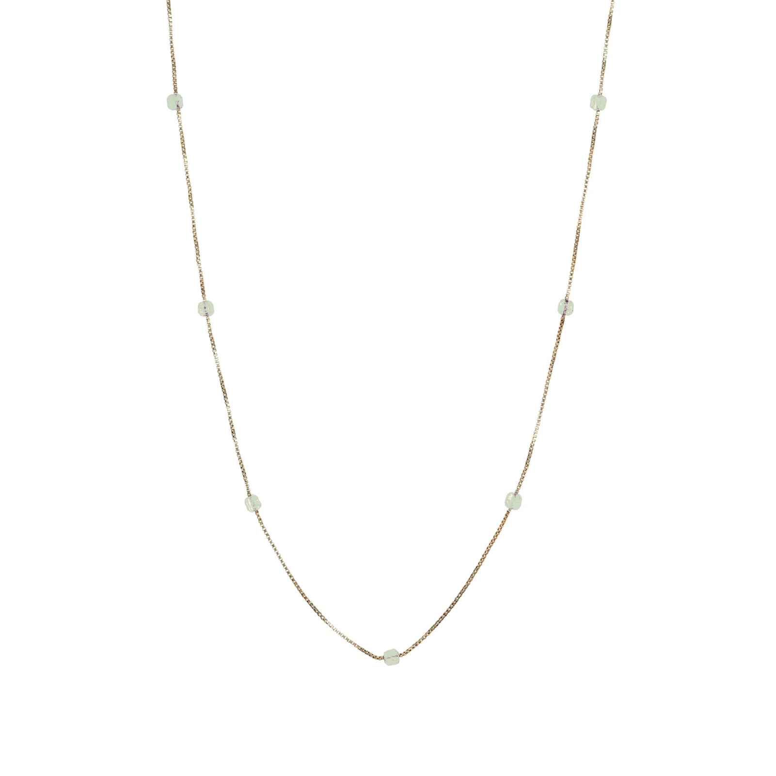 Collana donna Alisia in argento dorato pietre avventurina MISURA UNICA