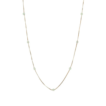 Collana donna Alisia in argento dorato pietre avventurina MISURA UNICA