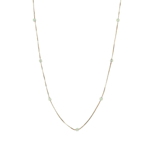 Collana donna Alisia in argento dorato pietre avventurina MISURA UNICA