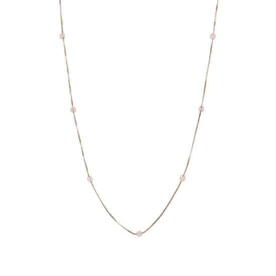 Collana donna Alisia in argento dorato pietre opale rosa MISURA UNICA